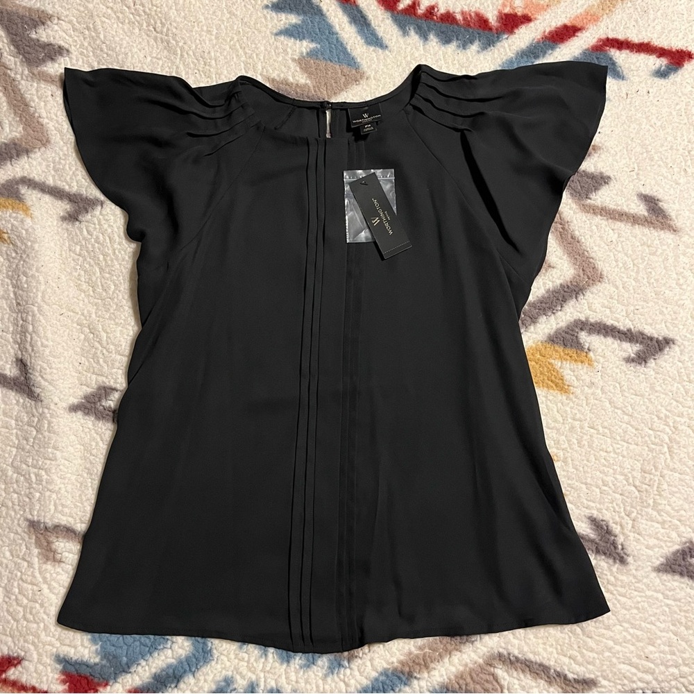 NWT Worthington Petite Flutter Sleeve Blouse